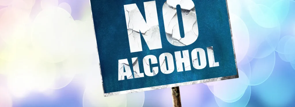 no alcohol banner